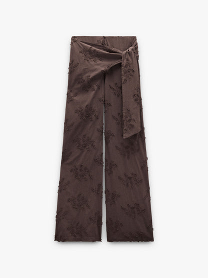 Trousers With 100% Cotton Embroidery