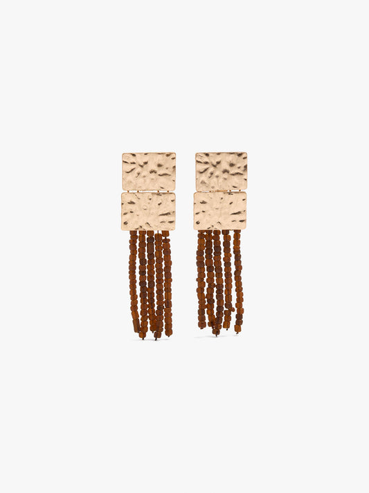 Long Earrings With Glass Beads