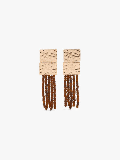 Long Earrings With Glass Beads