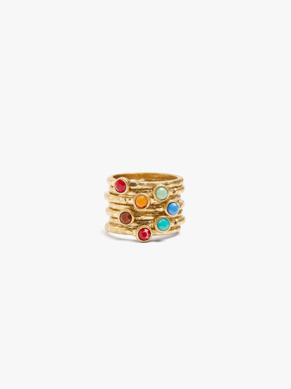 Set Of Rings With Colour Detail