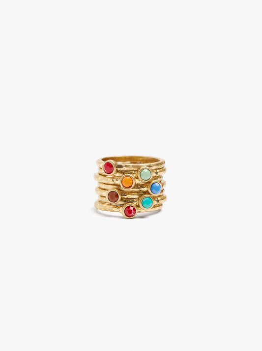 Set Of Rings With Colour Detail