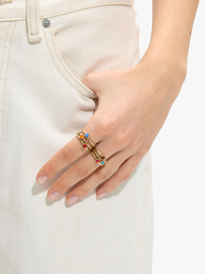 Set Of Rings With Colour Detail