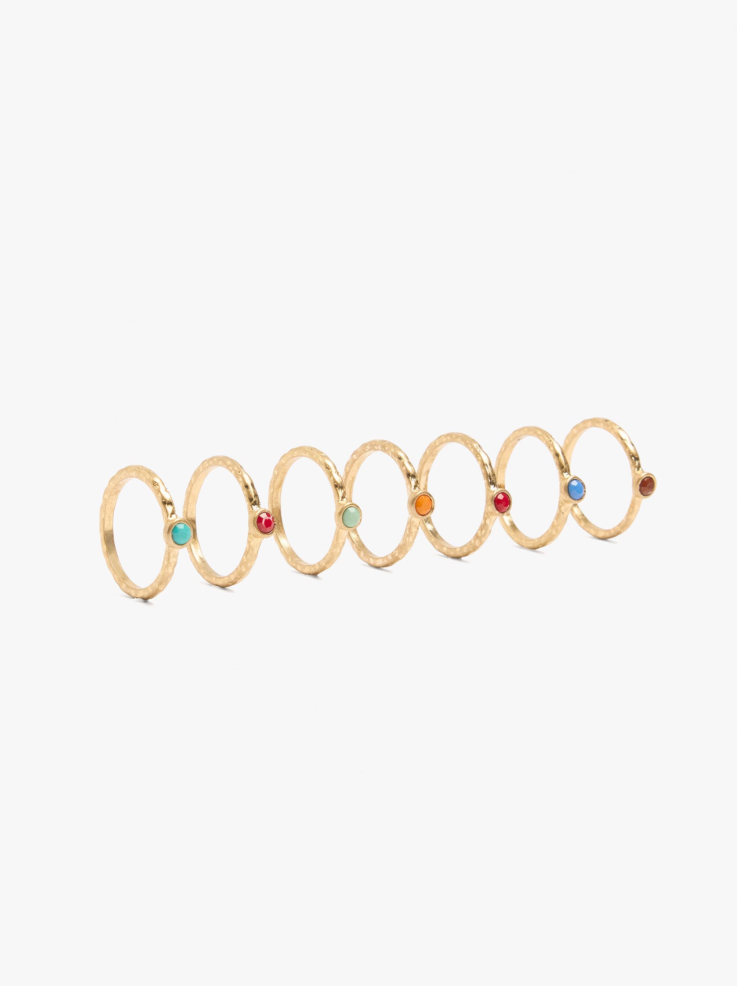 Set Of Rings With Colour Detail