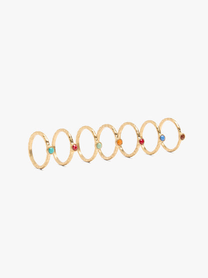 Set Of Rings With Colour Detail