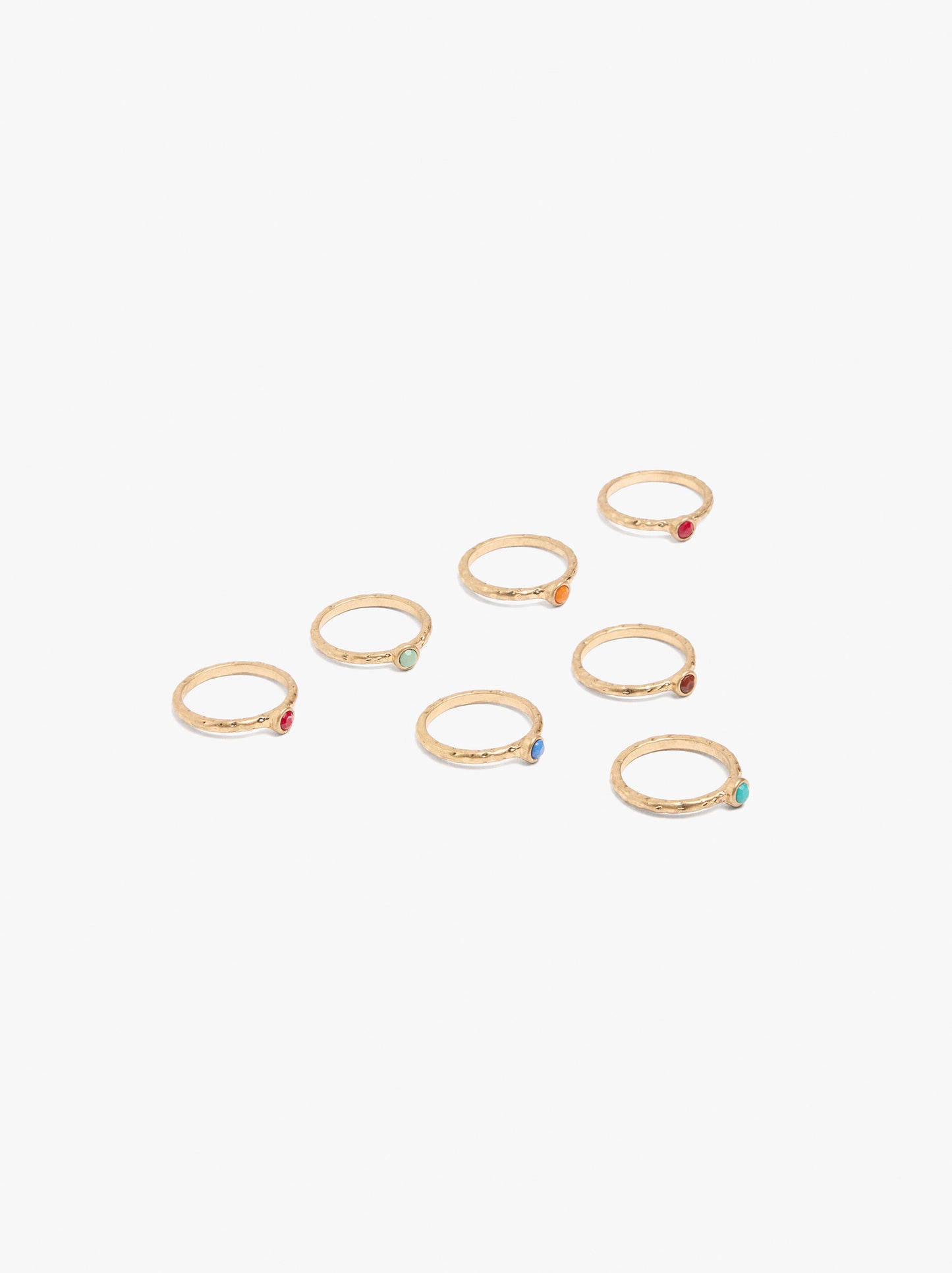 Set Of Rings With Colour Detail