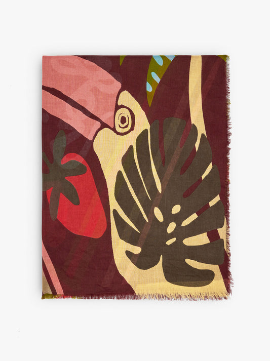 Printed Scarf With 100% Cotton