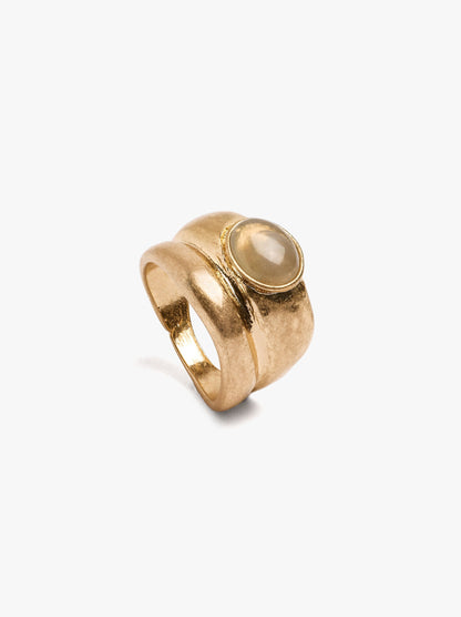 Double Ring With Oval Detail