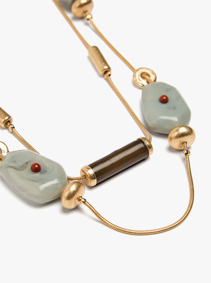 Long Necklace With Stones