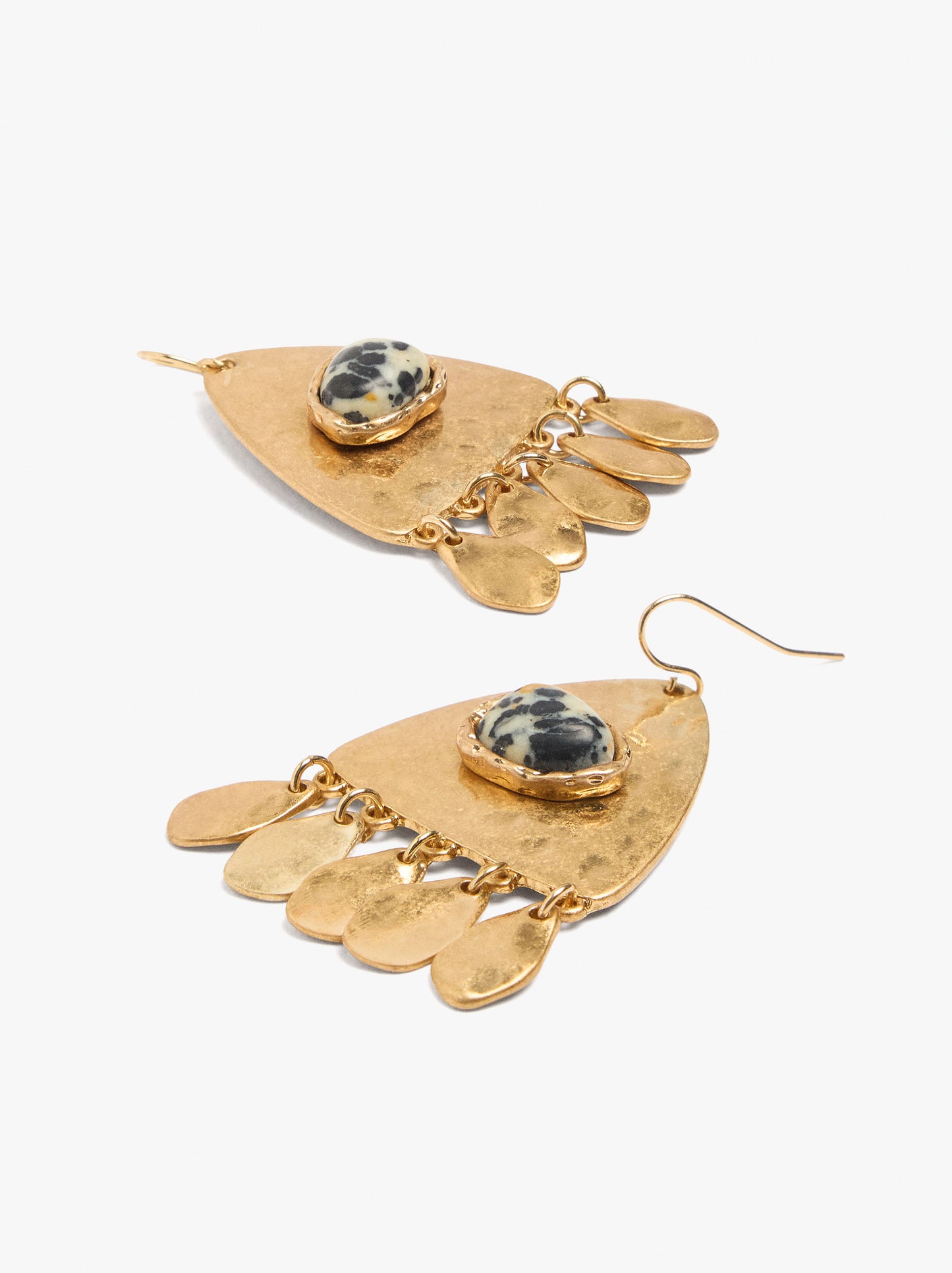 Triangle Earrings With Stone