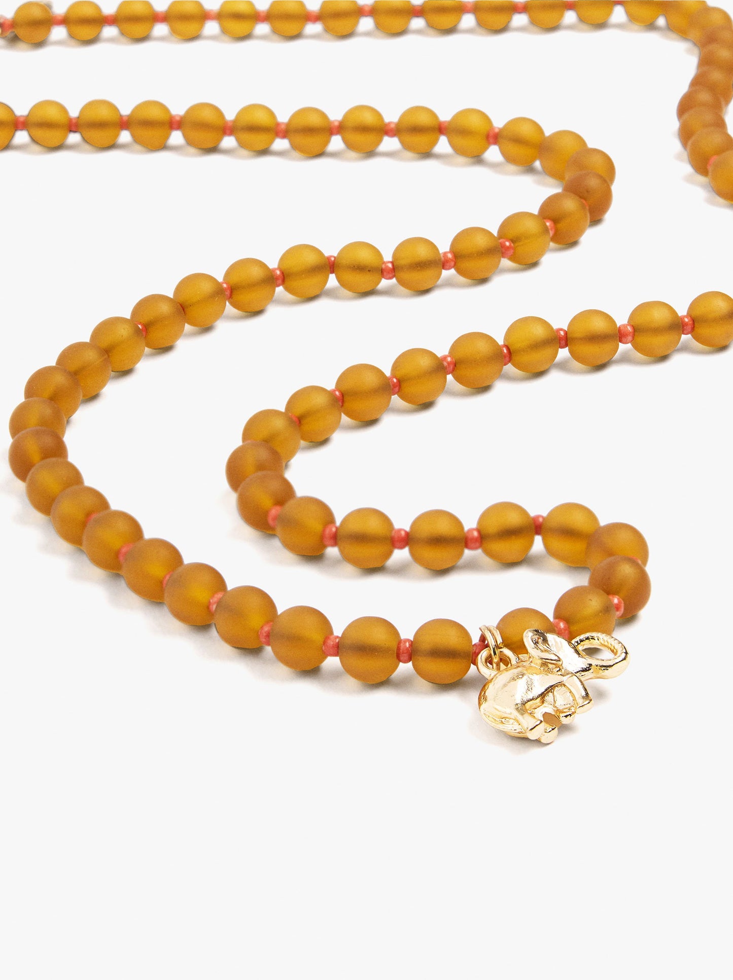 Necklace Of Glass Beads With Elephant