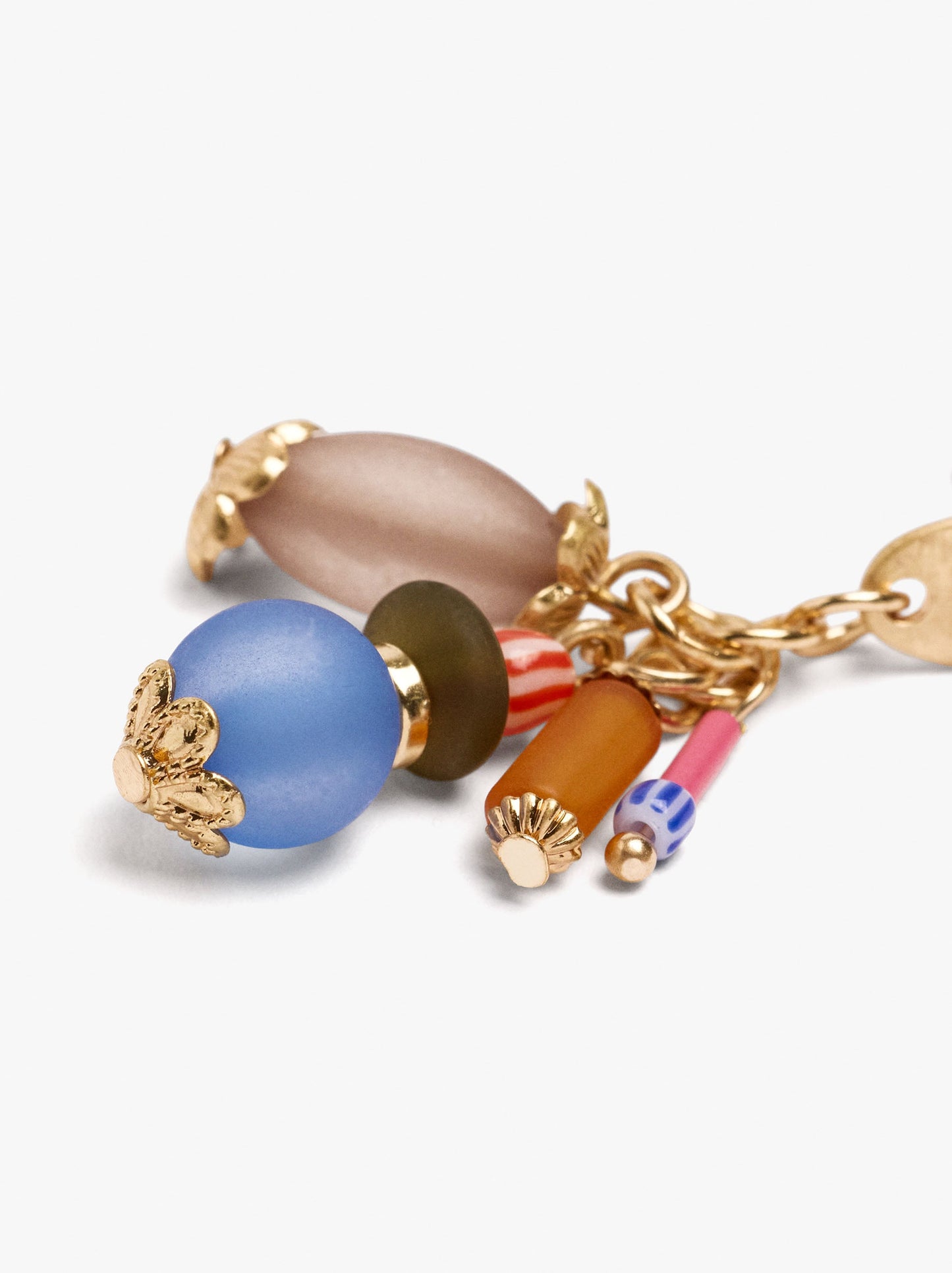 Long Earrings With Multicolor Beads