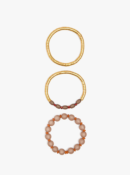 Set Of Bracelets With Beads