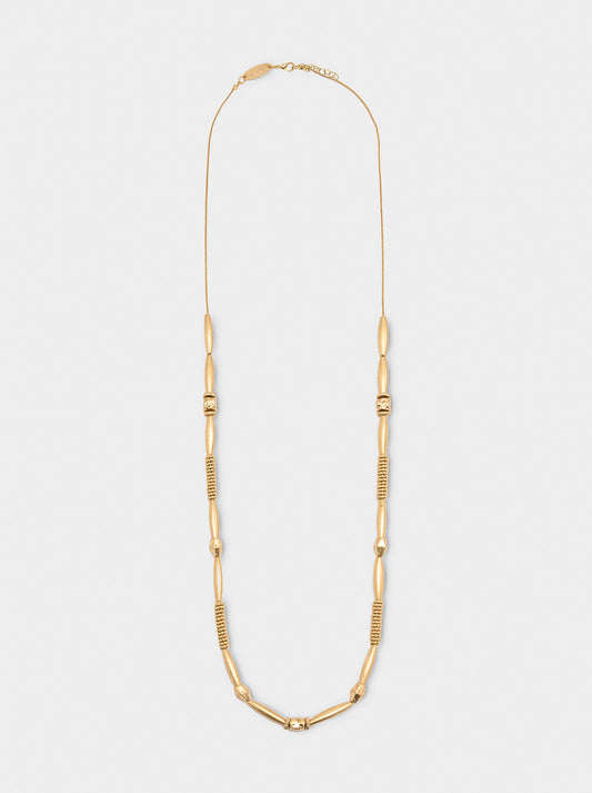 Segmented Necklace With Snake Chain