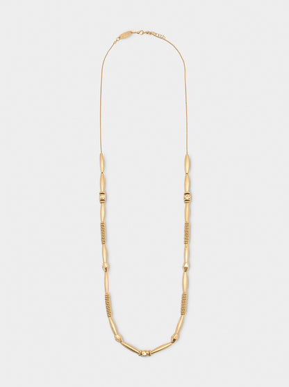 Segmented Necklace With Snake Chain