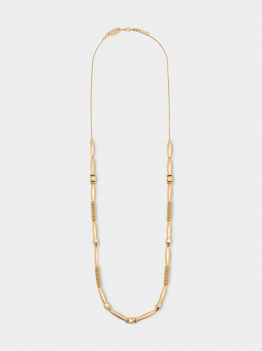 Segmented Necklace With Snake Chain