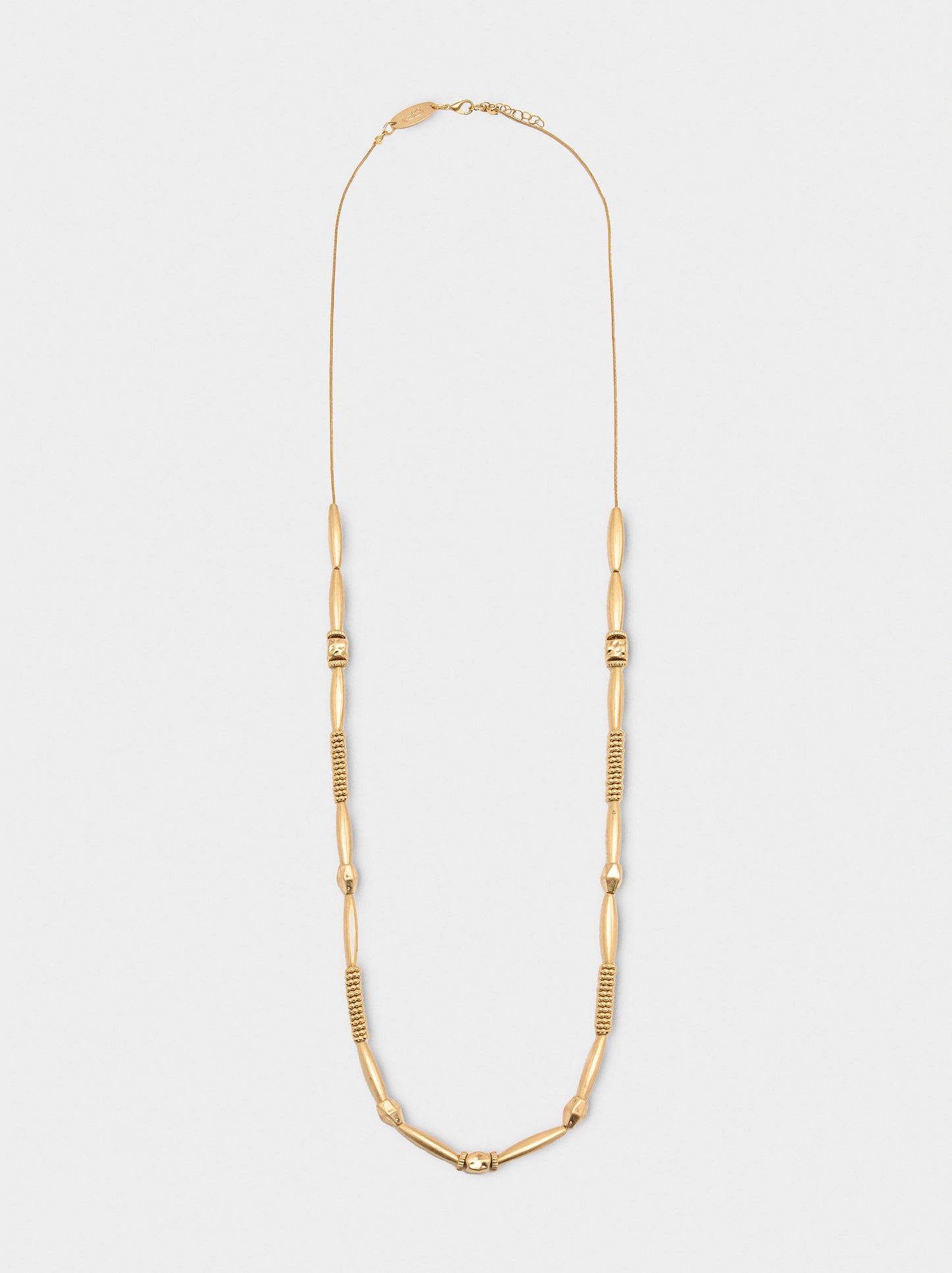 Segmented Necklace With Snake Chain