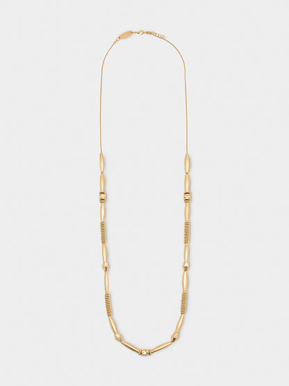 Segmented Necklace With Snake Chain