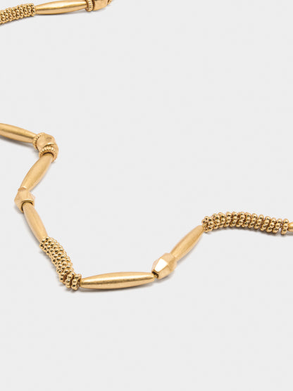 Segmented Necklace With Snake Chain