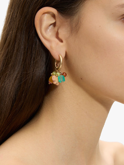 Hoop Earrings With Elephant Pendant