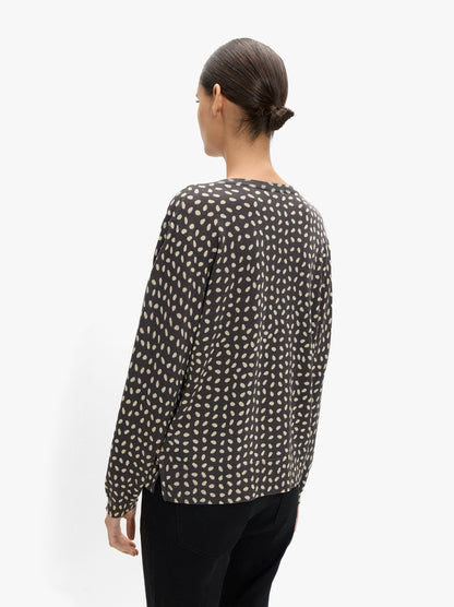 Sweater With Printed Mesh