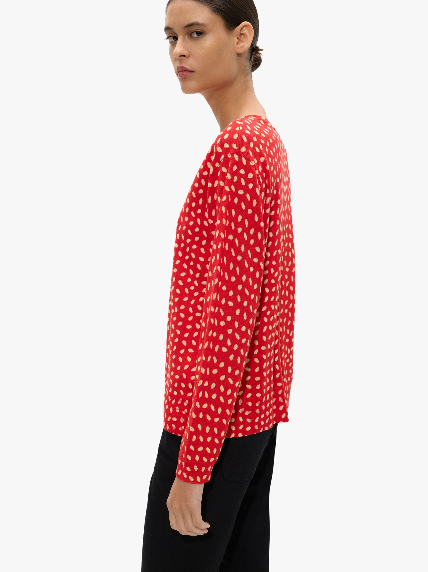 Sweater With Printed Mesh