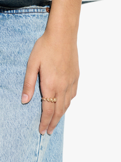 Ring With Rounded Reliefs