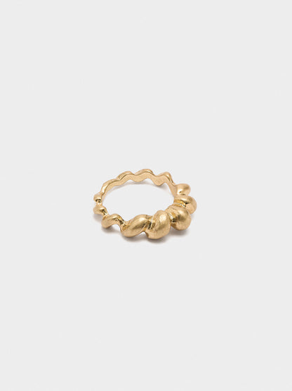 Ring With Rounded Reliefs