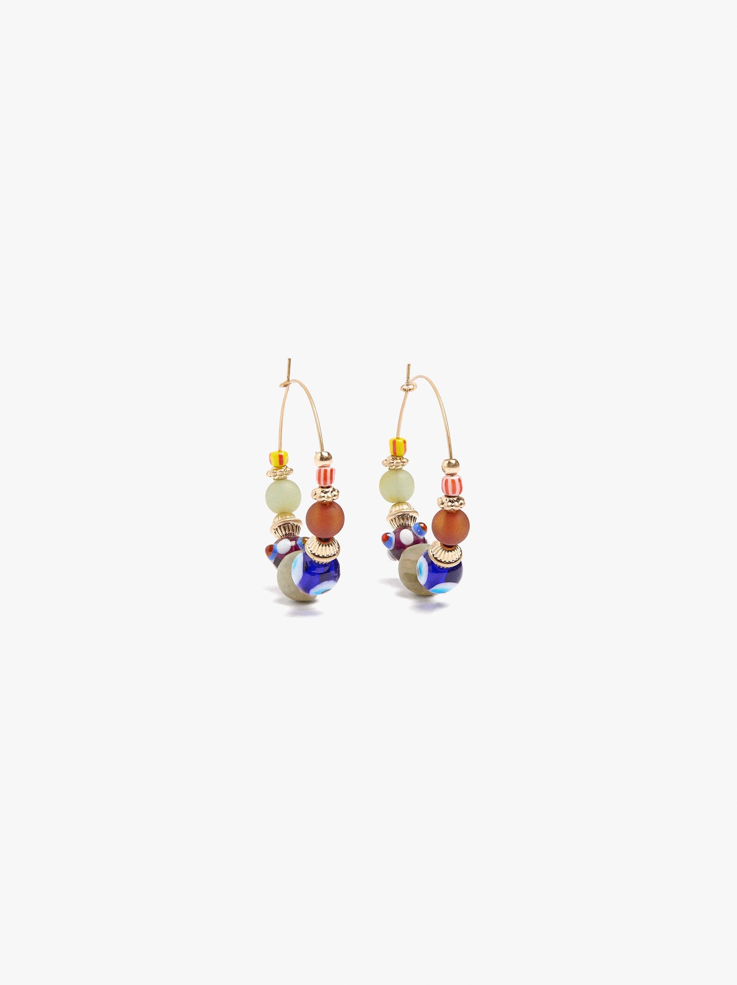 Hoop Earrings With Beads