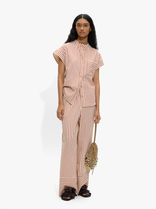 Straight Trousers With Stripes