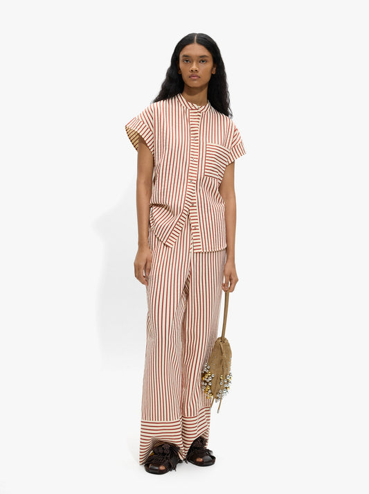 Straight Trousers With Stripes