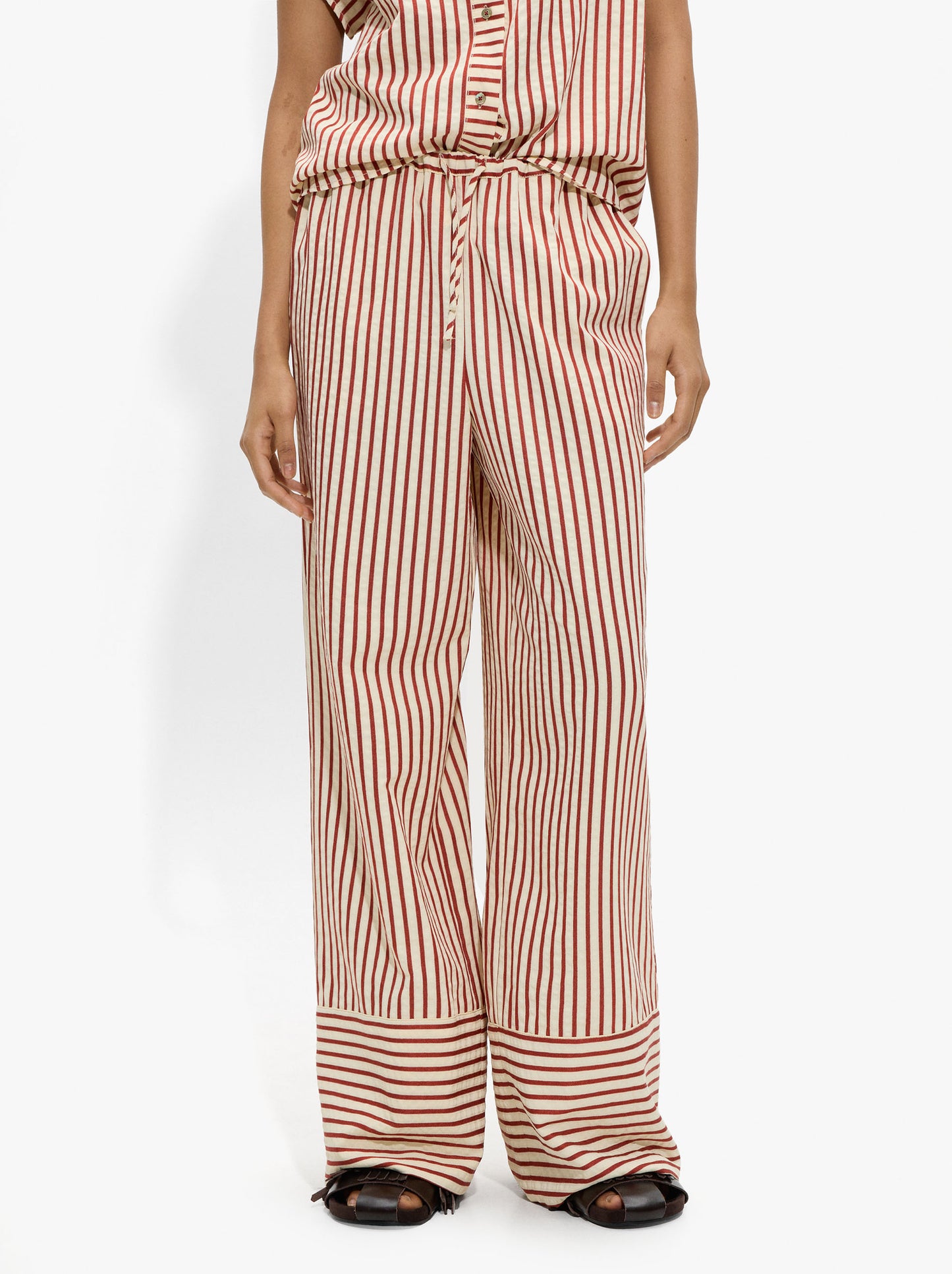 Straight Trousers With Stripes