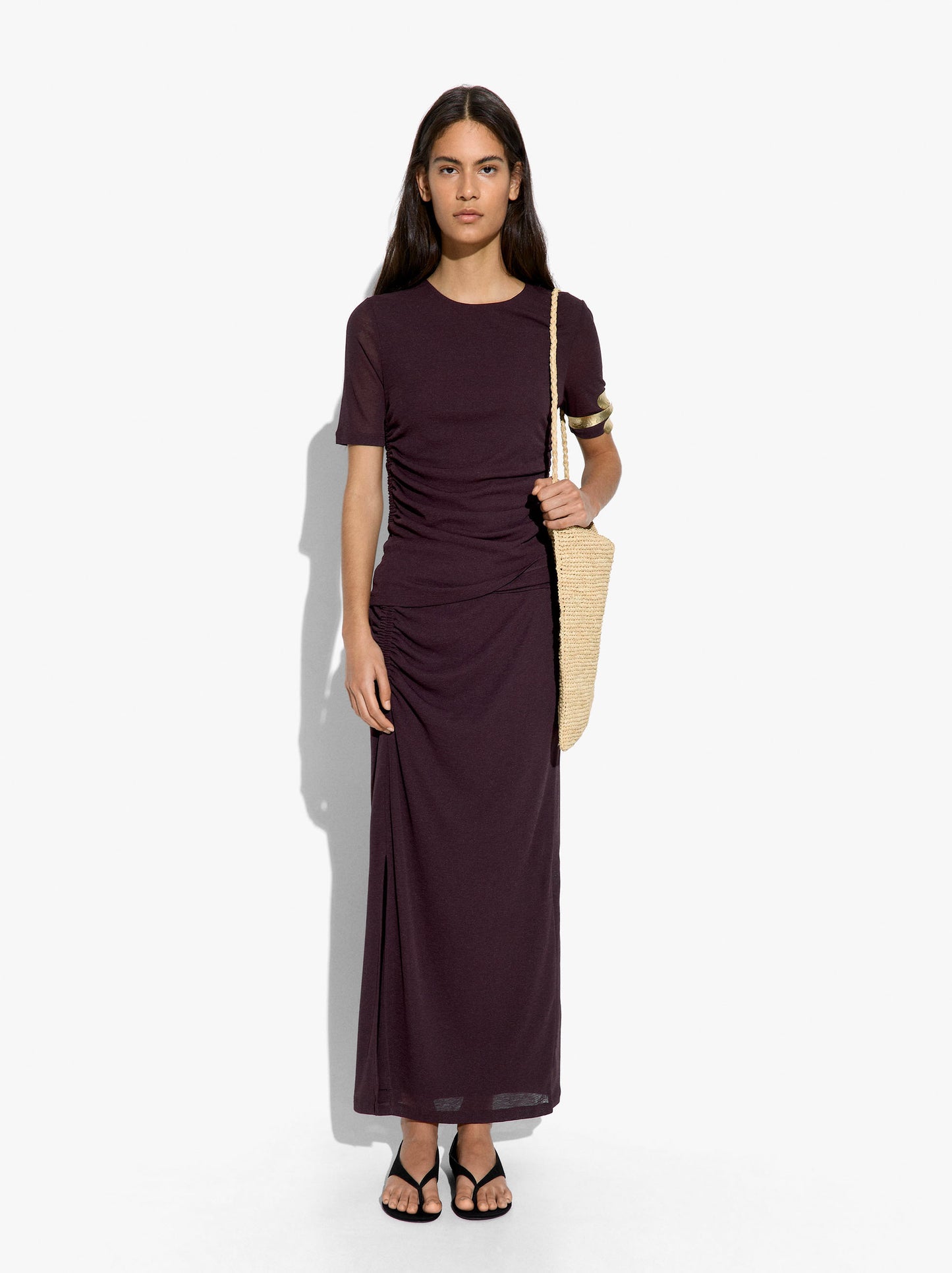 Plain Blouse With Gathers