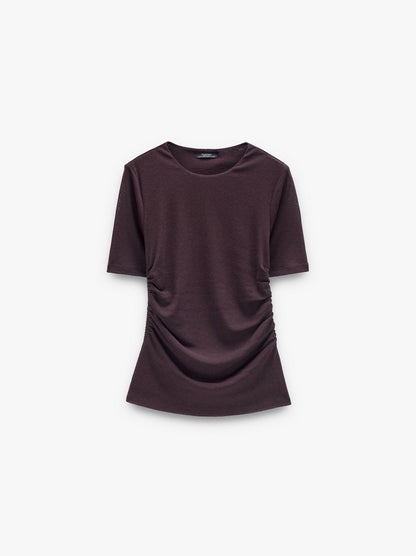 Plain Blouse With Gathers
