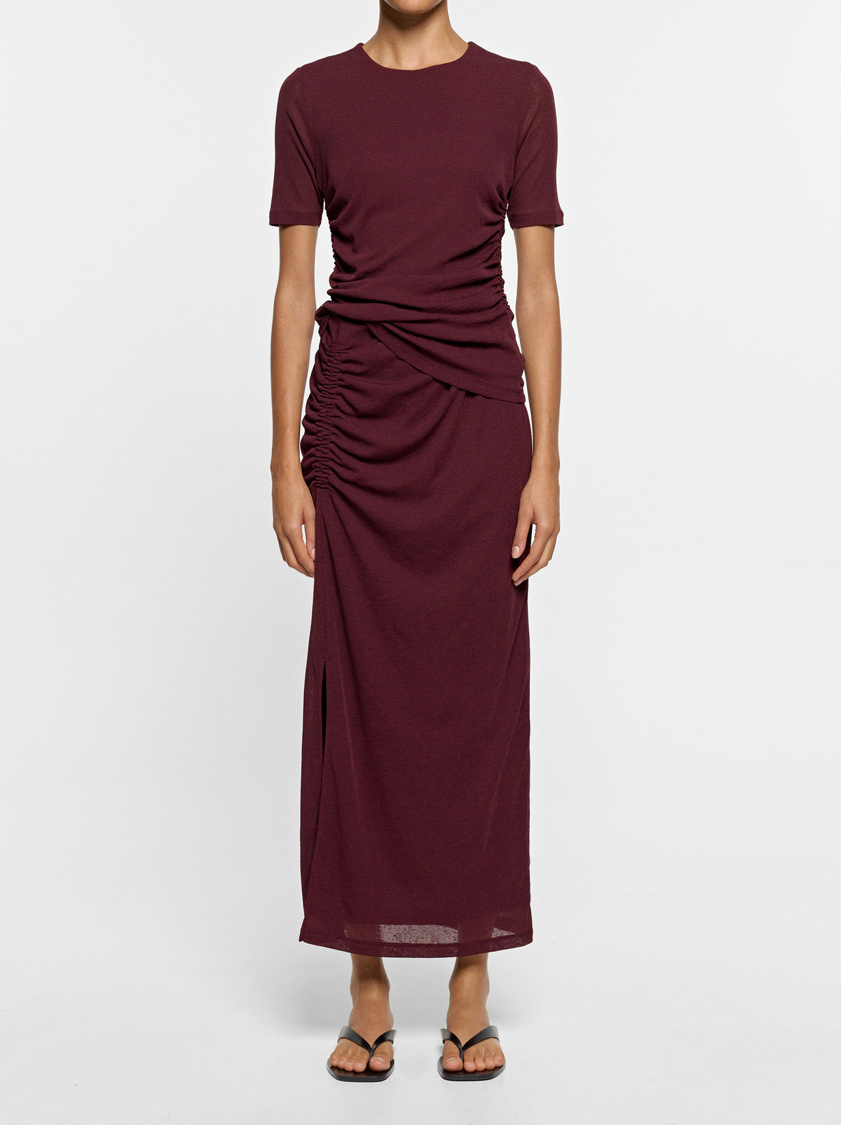 Plain Blouse With Gathers