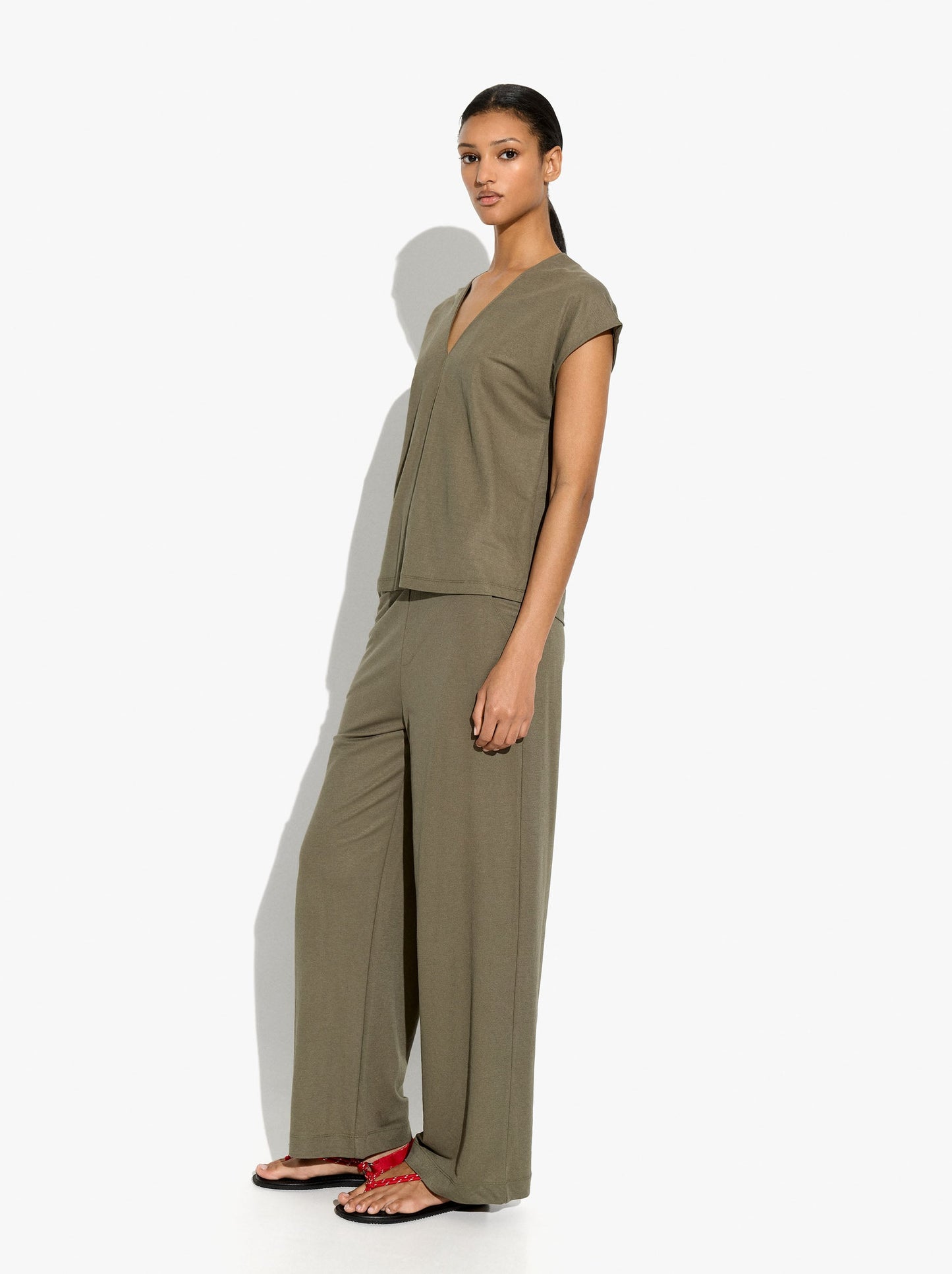 Plain Top With V-Neck