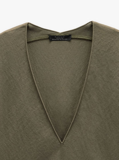 Plain Top With V-Neck