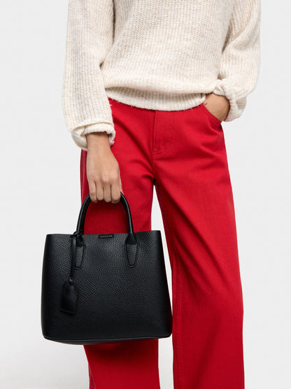 Tote Bag With Texture And Hanging Detail