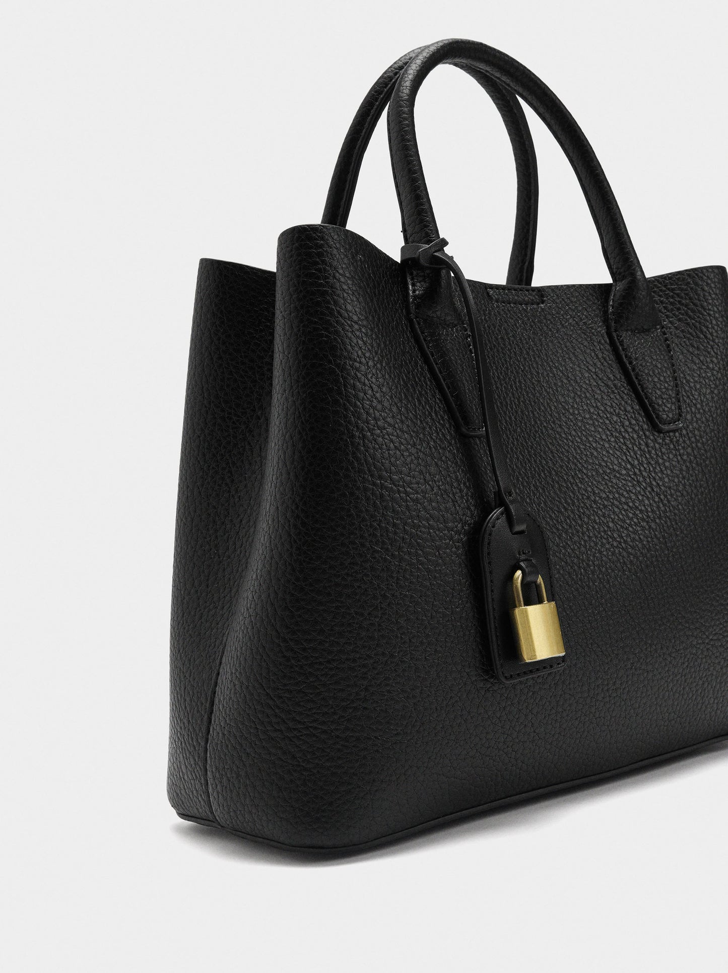 Tote Bag With Texture And Hanging Detail