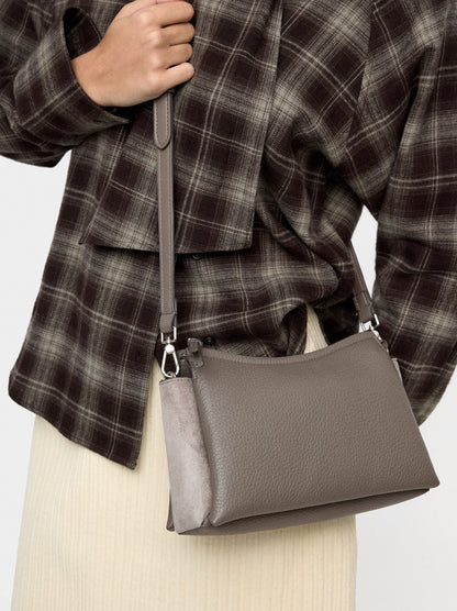 Crossbody Bag With Leather-Effect Texture