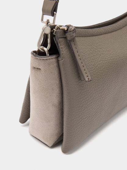 Crossbody Bag With Leather-Effect Texture