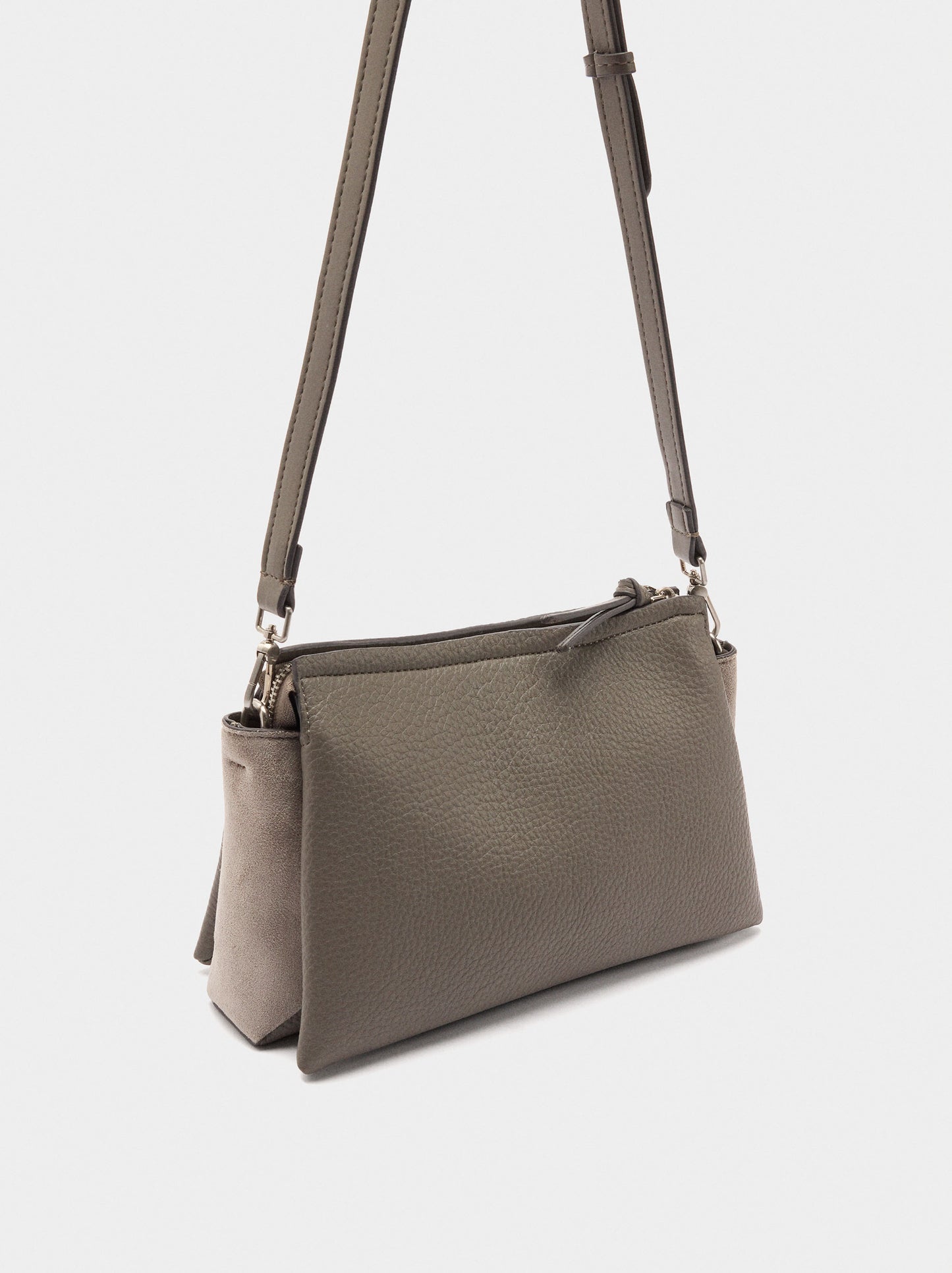 Crossbody Bag With Leather-Effect Texture