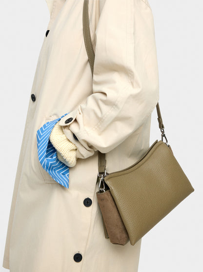 Crossbody Bag With Leather-Effect Texture