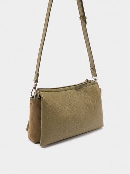 Crossbody Bag With Leather-Effect Texture