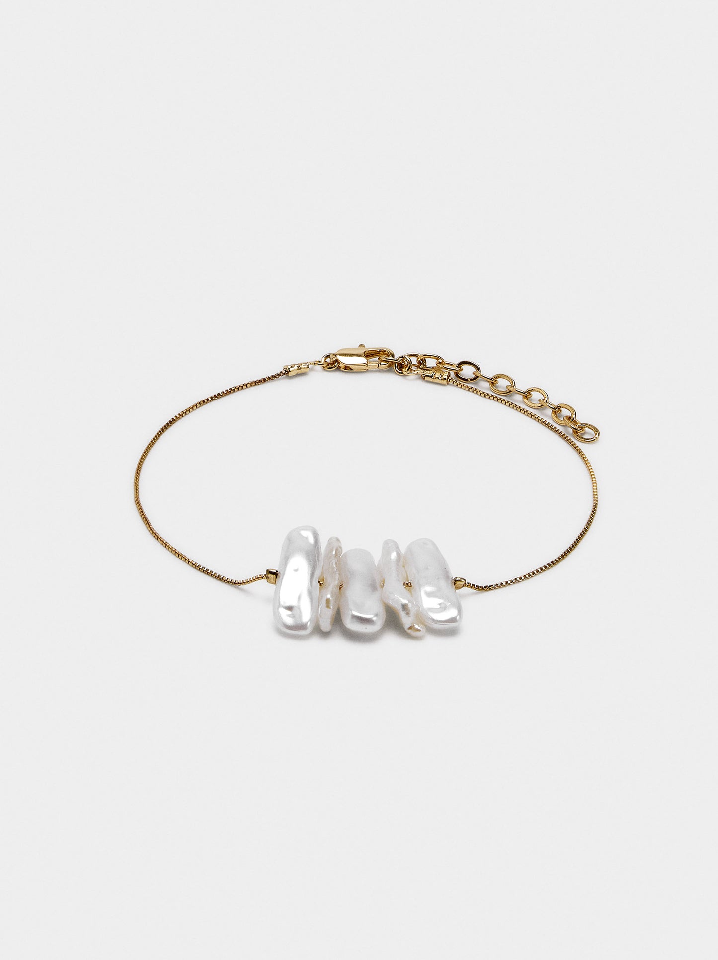 Bracelet With Bars Of Freshwater Pearl
