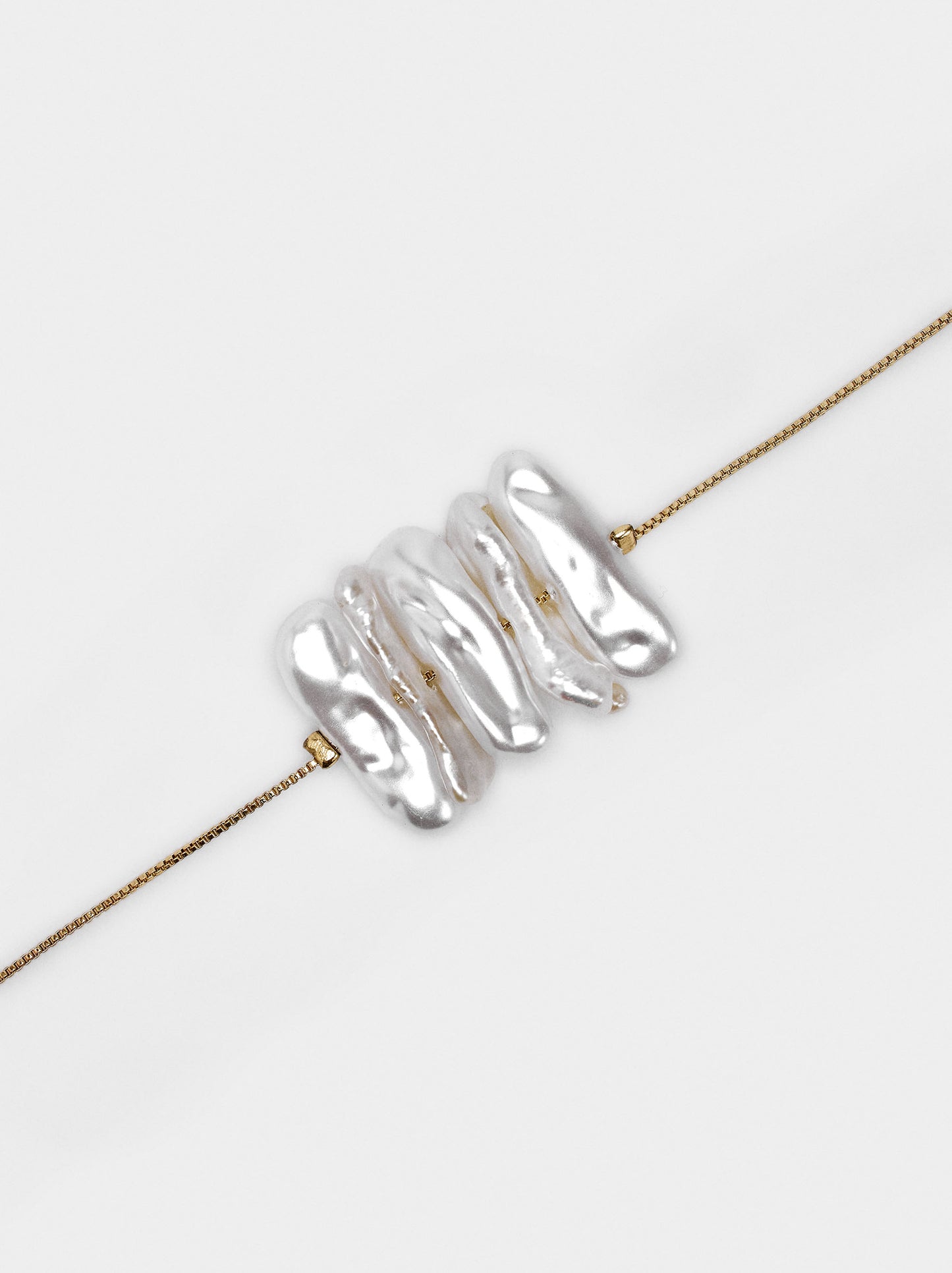 Bracelet With Bars Of Freshwater Pearl