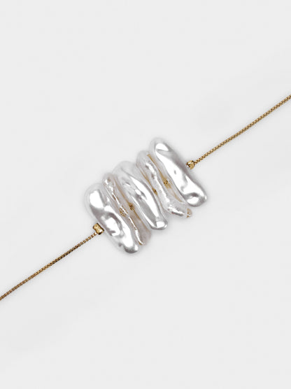 Bracelet With Bars Of Freshwater Pearl