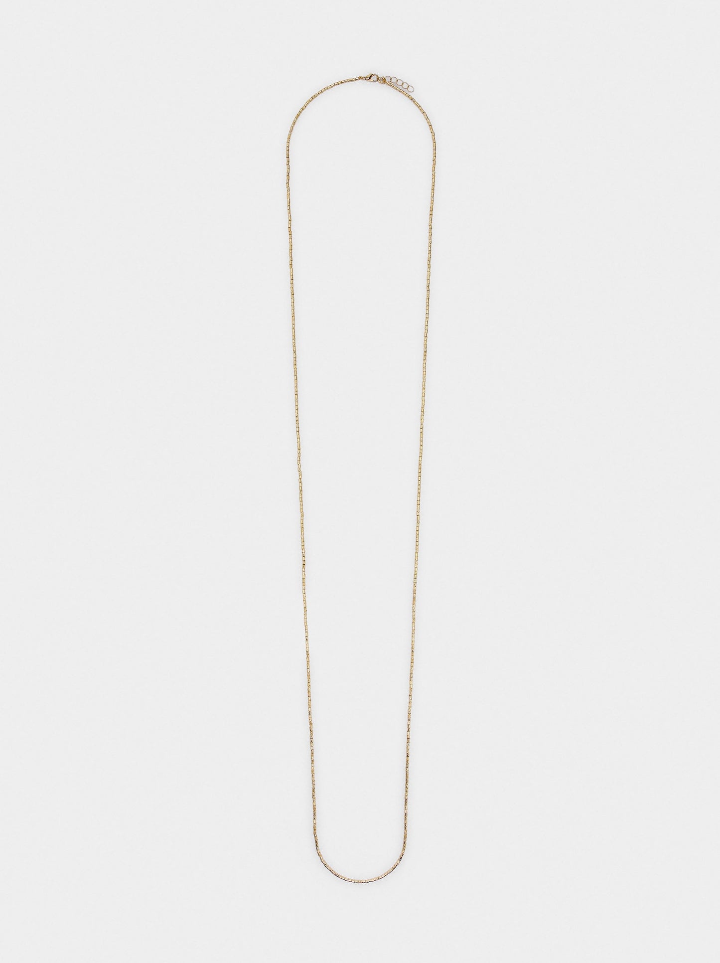 Long Necklace With Cylindrical Beads