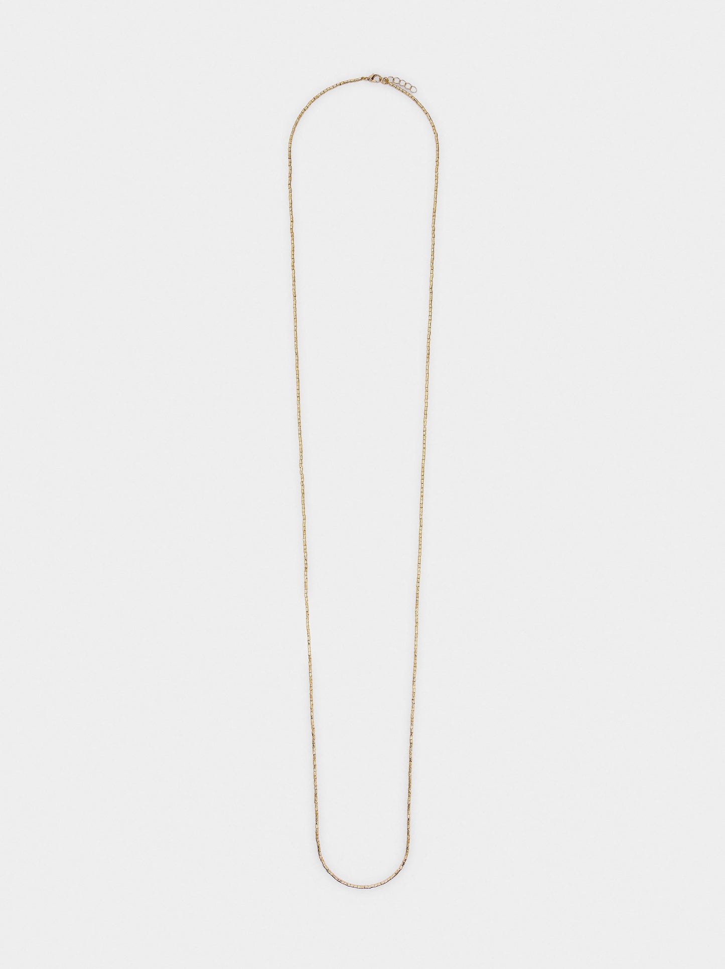 Long Necklace With Cylindrical Beads