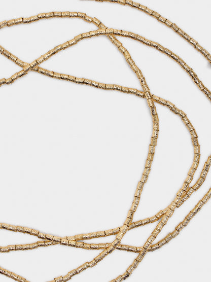 Long Necklace With Cylindrical Beads
