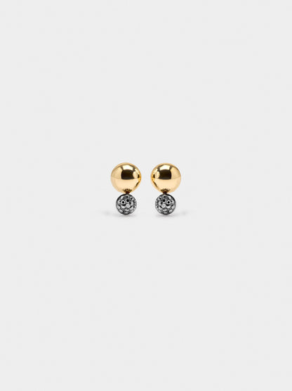 Sphere Earrings With Crystals
